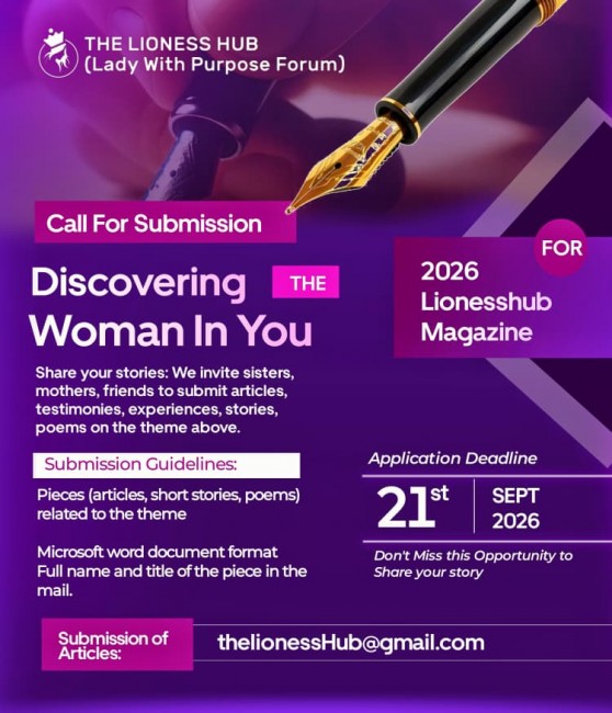Entries for the 2026 Lioness Hub Magazine 